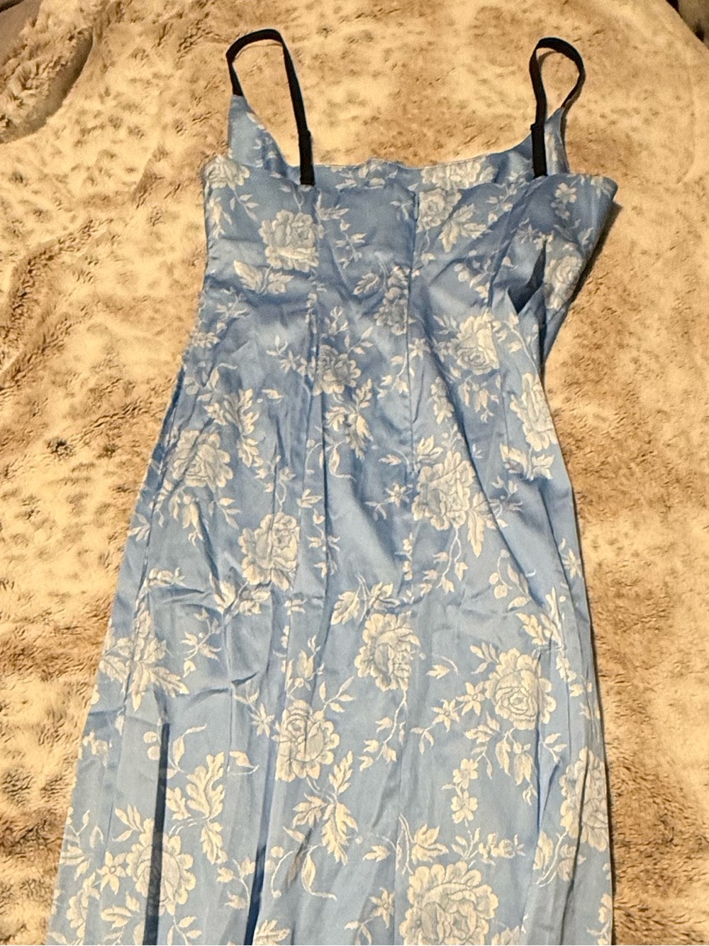 STAUD Carol Floral Maxi Dress in Blue Rose NWOT Size 6 - Picture 6 of 11
